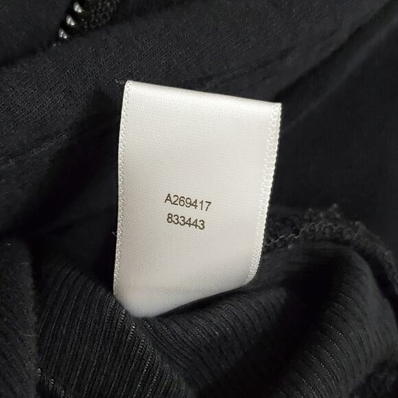 H by Halston Women's Black Draped Collar Zippered Short Knit Moto Jacket Size 6 - Picture 8 of 11